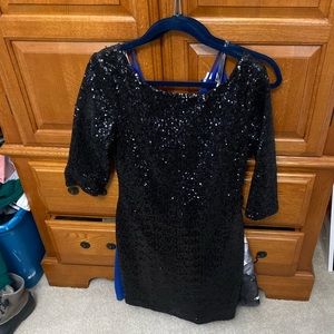 Black sequins dress